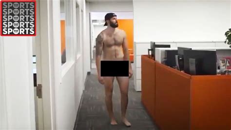 hockey player walks around naked in viral video youtube