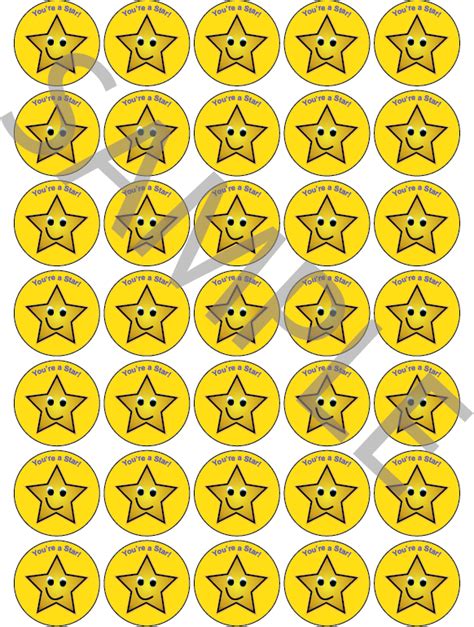 youre  star reward stickers flexi labels