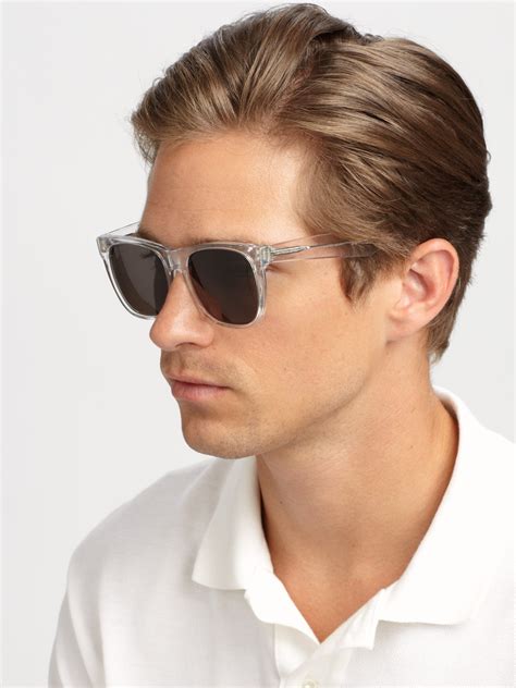 lyst retrosuperfuture translucent wayfarer sunglasses  white  men