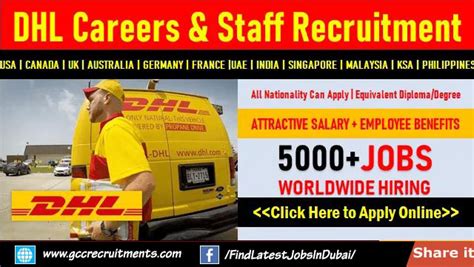 dhl careers logistics job vacancies  uae  gccrecruitments