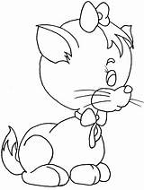 Colorir Gatinhos Kittens Gatinho Imagens Animais Coloringhome sketch template