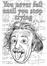 Einstein Zitate Citas Citazioni Colorare Adultos Adulti Fail Coloriage Malbuch Erwachsene Phrases Humorous Coloriages Justcolor Inspirantes sketch template
