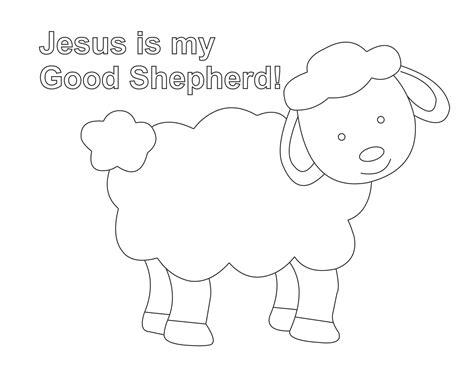 jesus   good shepherd coloring page easy print