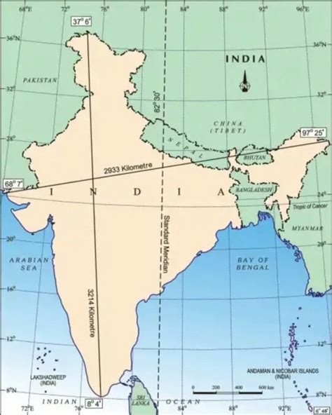 map  india latitude maps   world