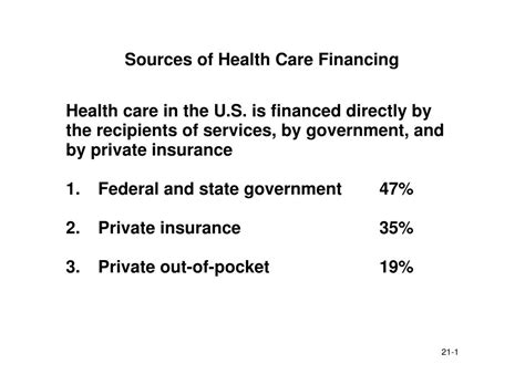 sources  health care financing powerpoint