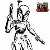 Rebels Coloring Sabine Fett Boba Coloriages sketch template