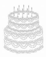 Coloring Cake Birthday Pages Printable Happy Kids Color Disney Sheets Tiered Teddy Bear Getcolorings Print Choose Board Big Popular Template sketch template