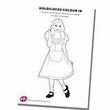 Goldilocks Colouring Sheets Bears Early Years sketch template