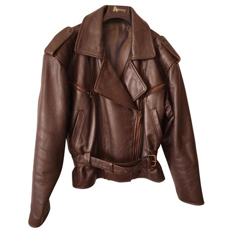 mac douglas biker jackets brown leather ref joli closet