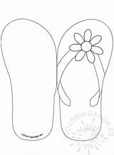Flip Flop Template Invitation Coloring Summer Card 1103 Within Size Reddit Email Twitter Coloringpage Eu sketch template