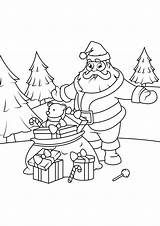 Santa Claus Colorear Para Dibujo Con Paquetes Dibujos Imágenes Grandes Descargar Imprimir sketch template