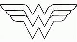 Wonder Woman Logo Coloring Draw Popular sketch template