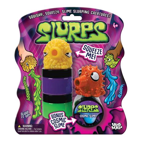 hog wild slurps slime toy  pack squishy squeezy slime slurping