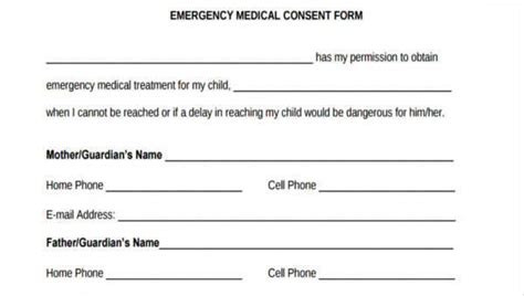 consent form template   printable templates