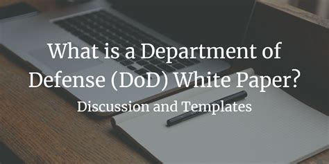 department  defense dod white paper tier