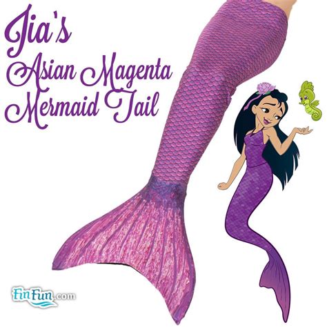 mermaid tail  asian magenta purple mermaid tails fin fun mermaid