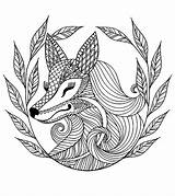 Fox Coloring Coloriage Leaves Pages Color Difficile Animaux Animals Mandala Dessin Colorier Printable Kids Gratuit Print Cute Advanced Adults Et sketch template