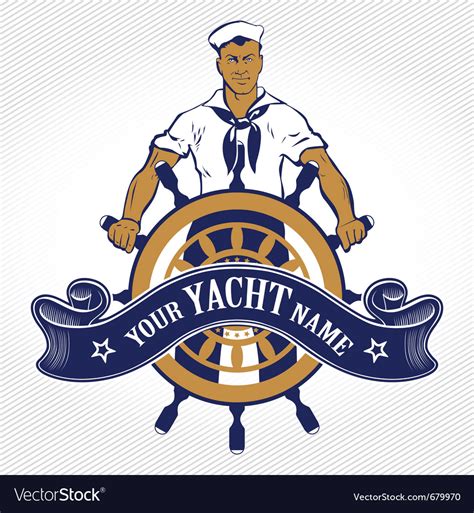 sailor man emblem royalty  vector image vectorstock