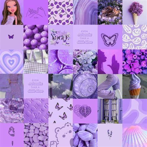 digital purple aesthetic collage kit lila collage kit etsy oesterreich