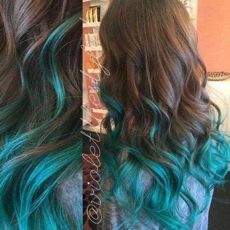 image result  teal roots brown hair teal ombre hair brown ombre hair teal hair highlights