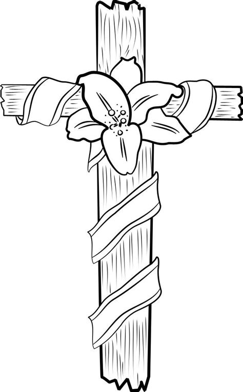 images  cross  roses coloring pages printable cross coloring pages printables