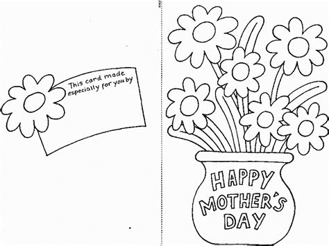 happy mothers day printable coloring page  cut  card