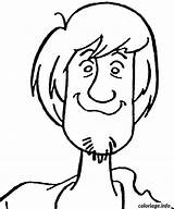 Shaggy Coloriage Sammy Tete Portrait Samy Scooby Doo Imprimé Fois sketch template