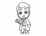 Doctor Coloring Coloringcrew Auscultating sketch template