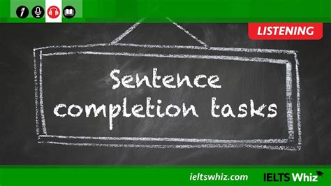 Ielts Listening Sentence Completion Task Youtube