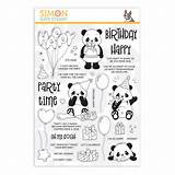 Simon Says Stamp Stamps Clear Panda Party Choose Board sketch template