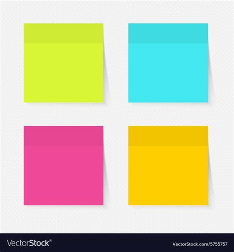 color sticky notes royalty  vector image vectorstock
