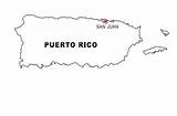 Rico Puerto Map Coloring Flag Rican Mapa Color sketch template