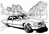 Lowrider Cadillac Lowriders Chicano sketch template