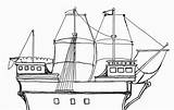 Mayflower Coloring Pages Bubakids Library Clipart Line sketch template