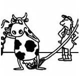 Cow Milking Coloring Pages Farmer Jokes Indian sketch template