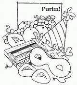 Purim Older Activity sketch template