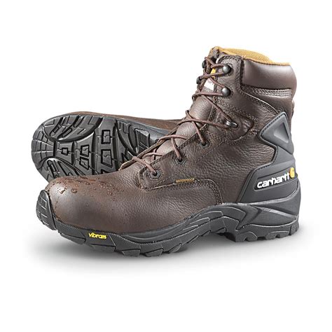 mens carhartt  waterproof composite toe hiker boots blucher brown  work boots
