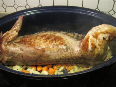 hase gefuellt mit bandnudeln und kartoffelsalat rezept