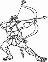 Coloring Hercules Pages Aim Wecoloringpage sketch template