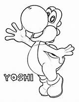 Yoshi Coloring Pages Egg Mario Getcolorings sketch template