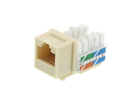 cate keystone jack  degree  utp ivory computer cable store