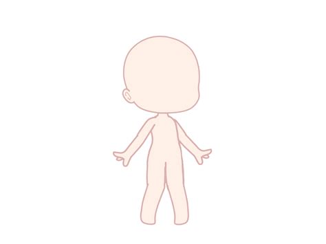 gacha body base female body base lineart transparent background png clipart hiclipart maglin