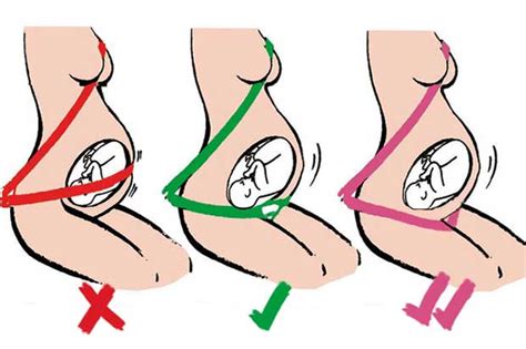 how to proper use of seat belt during pregnancy