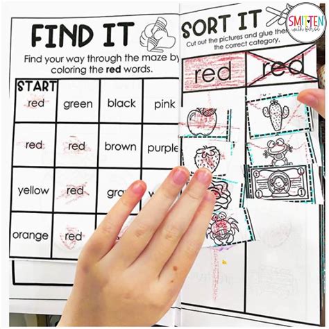 color activities  preschool kindergarten smitten