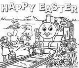 Easter Coloring Thomas Pages Train Printable Kids Choo Friends Online Worksheets Birthday Tank Engine Crafts Happy Print Activities Children Colouring sketch template