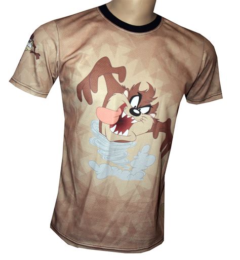 taz t shirt with logo and all over printed picture t shirts with all kind of auto moto