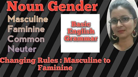 Noun Gender Basic English Grammar By Shashi Singh Youtube