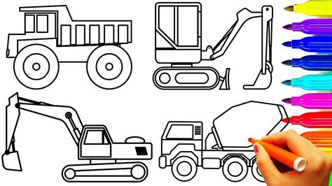 excavator truck coloring page idalias salon