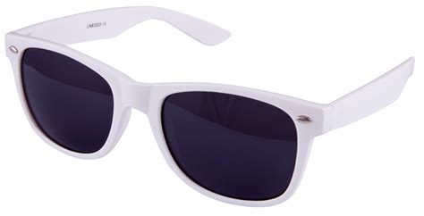 white wayfarer style sunglasses