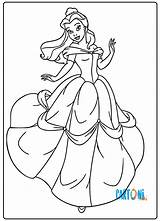 Colorare Cartoni Disegni Principessa Bella Bestia Animati Principesse sketch template